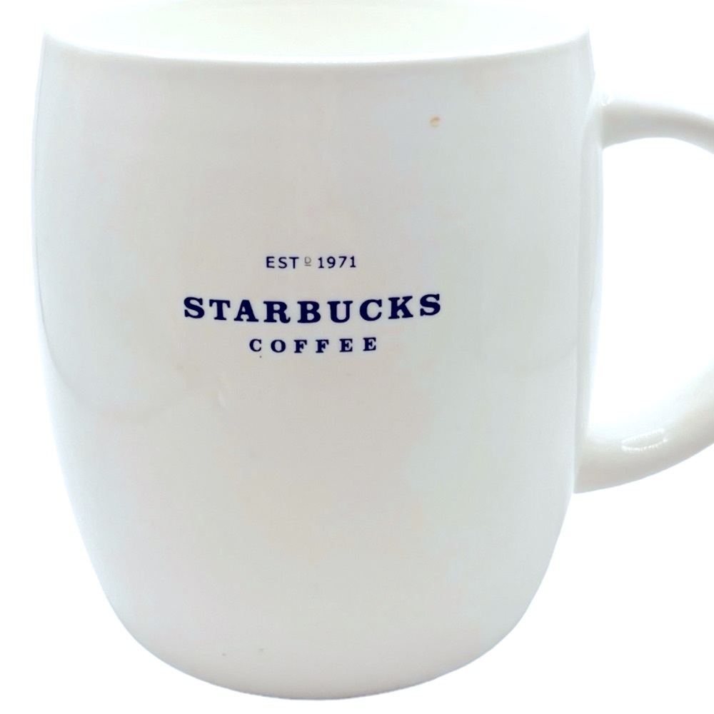 Starbucks 14 oz EST 1971 Starbucks Logo Coffee Classic White Mug From 2008 NWOT